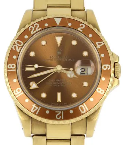 Rolex GMT-Master II 16718 40mm Yellow gold Brown