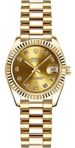 Rolex Lady-Datejust 179178 26mm Yellow gold Champagne