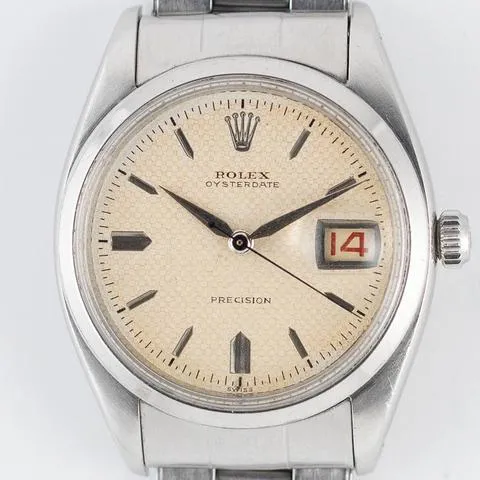 Rolex Oyster Date 6494 35mm Stainless steel Waffle