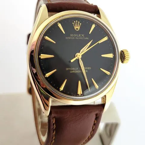 Rolex Oyster Perpetual 34 6564 34mm Yellow gold Black