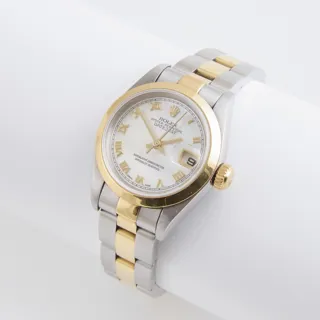 Rolex Lady-Datejust 69163 Yellow gold and Stainless steel White