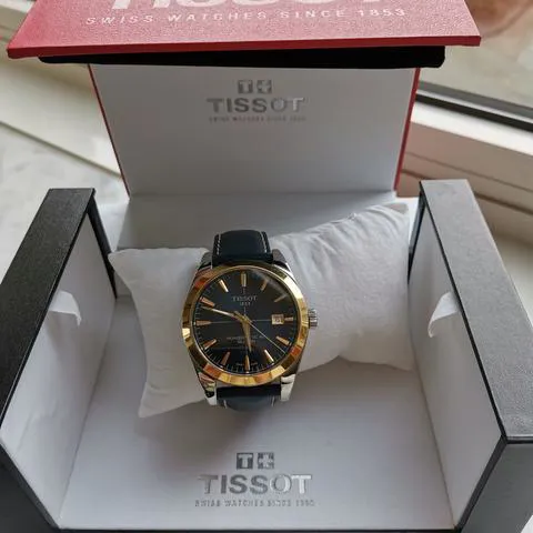 Tissot Gentleman T927.407.46.041.01 40mm Yellow gold and Stainless steel Blue