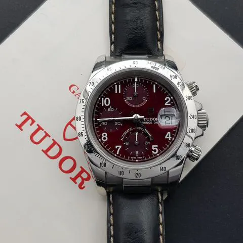 Tudor Prince Date 79280 40mm Stainless steel Bordeaux