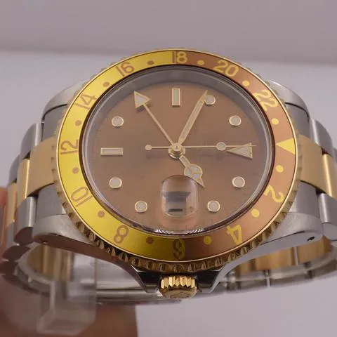 Rolex GMT-Master II 16713 40mm Yellow gold and Stainless steel Brown