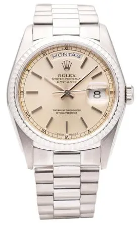 Rolex Day-Date 36 118239 36mm White gold Champagne