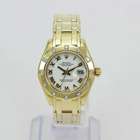 Rolex Lady-Datejust Pearlmaster 80318 29mm Yellow gold White