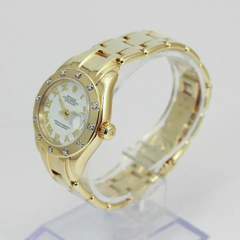 Rolex Lady-Datejust Pearlmaster 80318 29mm Yellow gold White 2