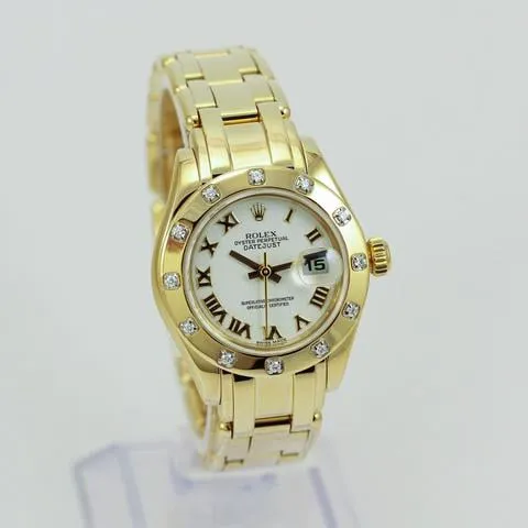 Rolex Lady-Datejust Pearlmaster 80318 29mm Yellow gold White 3