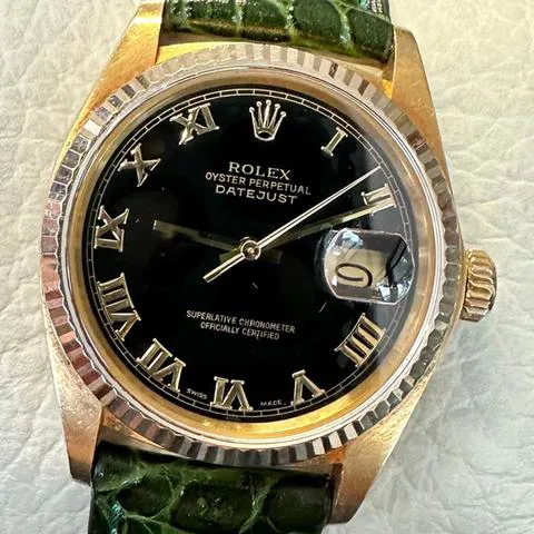 Rolex Datejust 36 16018 36mm Yellow gold Black