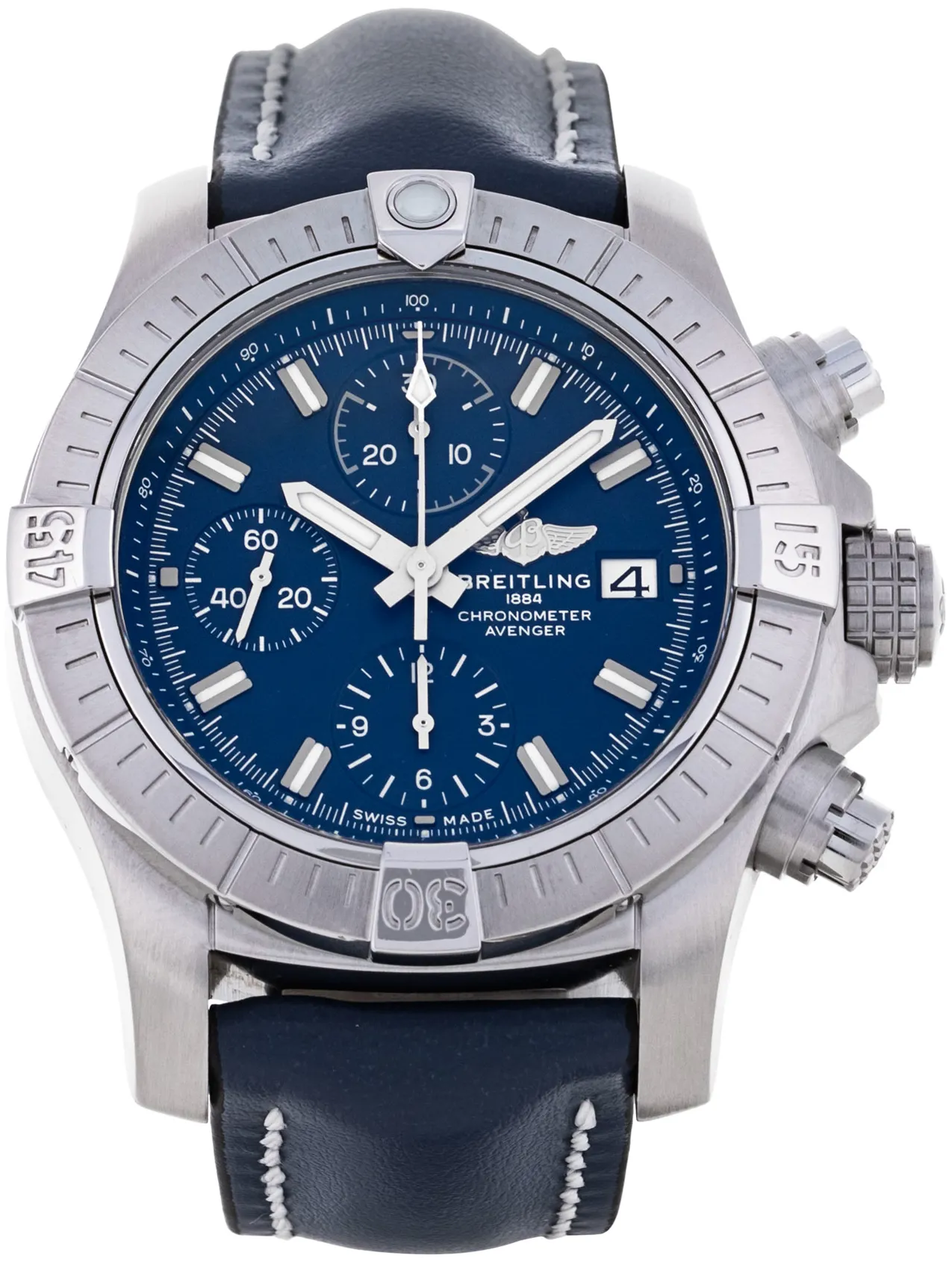 Breitling Avenger A13385 43mm Stainless steel Blue Baton