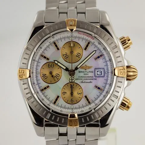 Breitling Chronomat B13356 44mm Yellow gold and Stainless steel Mother-of-pearl