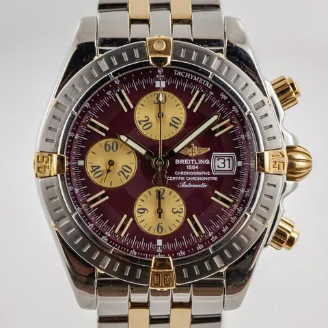 Breitling Chronomat B13356 44mm Yellow gold and Stainless steel Red