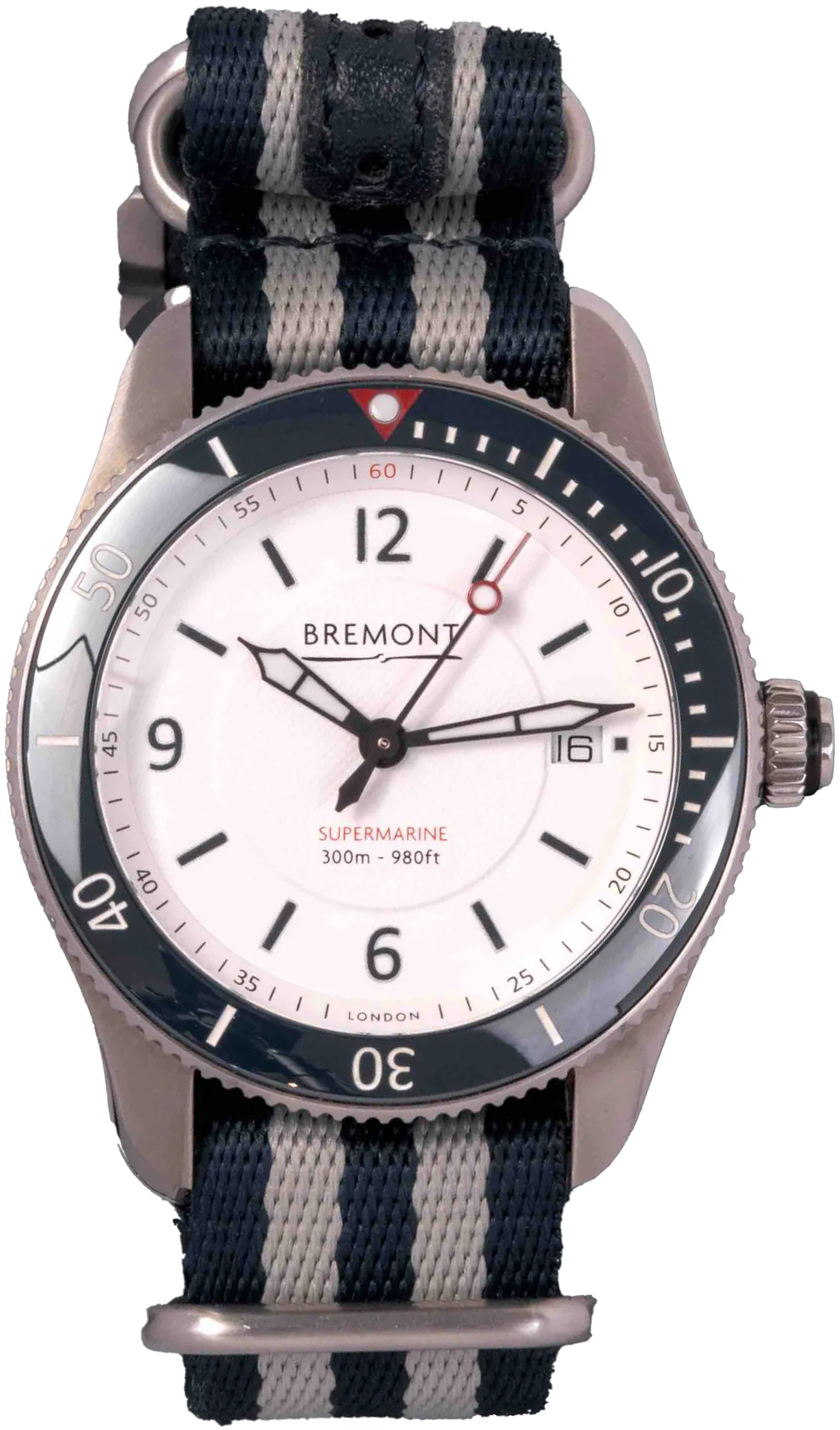 Bremont Supermarine S300/WH 40mm Stainless steel White Quarter Arabic