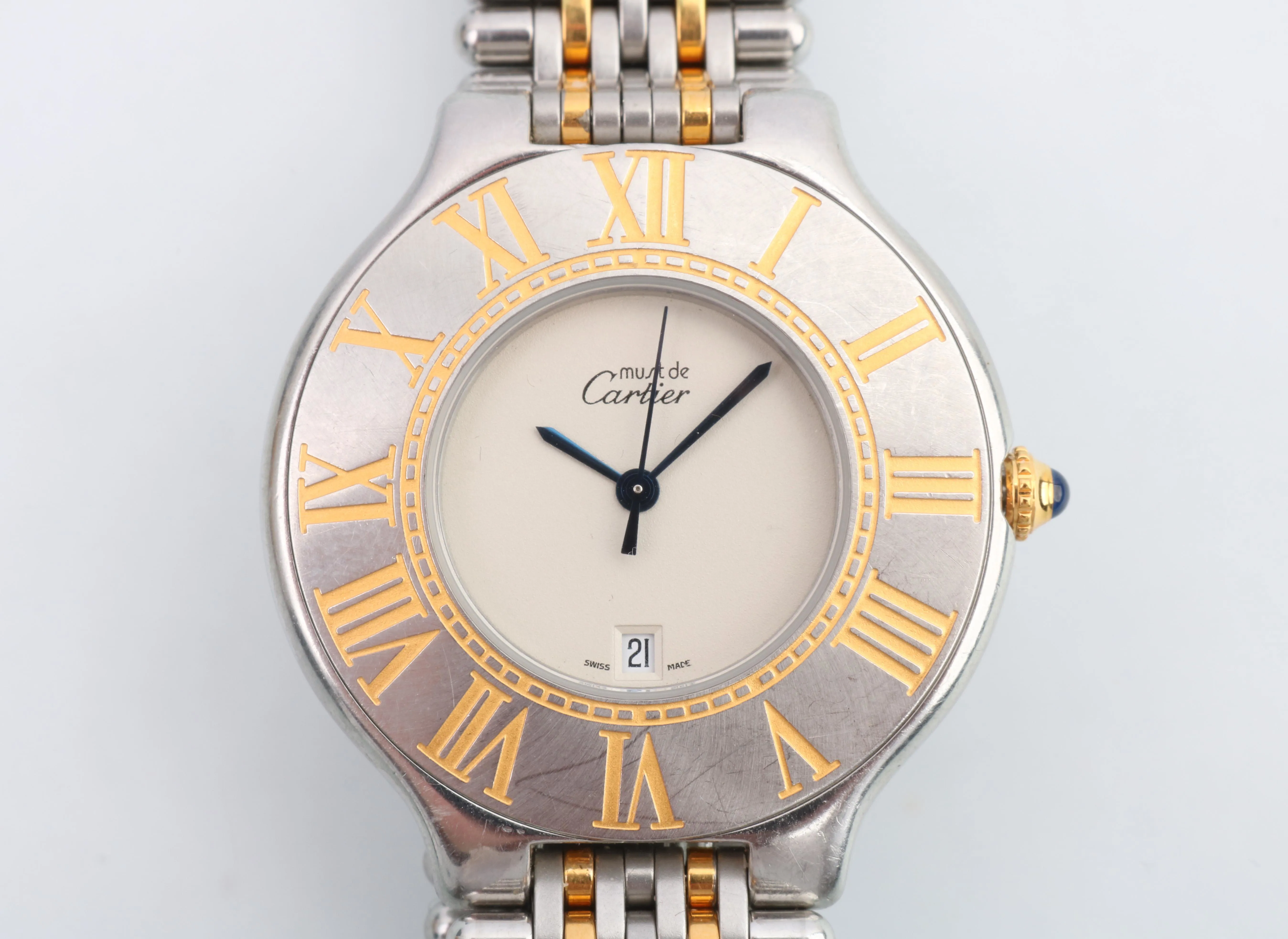 Cartier 21 Must de Cartier 126000P 35mm Yellow gold and Stainless steel White 2