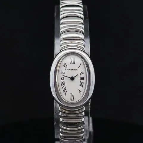 Cartier Baignoire 2369 18mm White gold Silver
