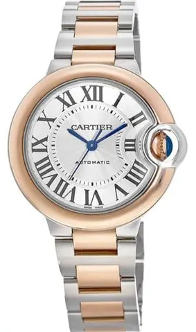 Cartier Ballon Bleu de Cartier W2BB0033 36mm Yellow gold and Stainless steel Silver