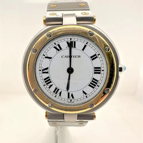 Cartier Santos 8191 32mm Yellow gold and Stainless steel White