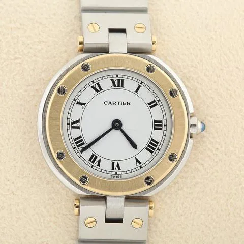 Cartier Santos 8191 27mm Yellow gold and Stainless steel White