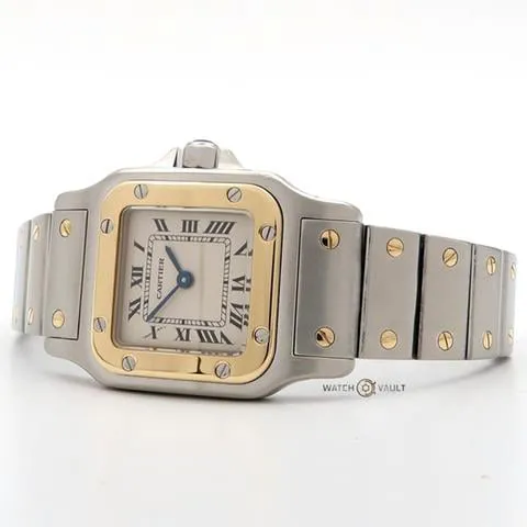 Cartier Santos W20012C4 24mm Yellow gold and Stainless steel White