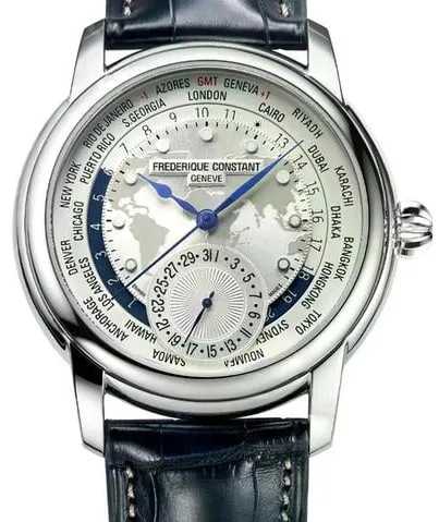 Frédérique Constant Manufacture Worldtimer FC718WM4H6 42mm Stainless steel Silver