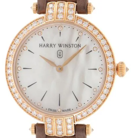 Harry Winston Premier PRNQHM31RR001 31mm Rose gold White