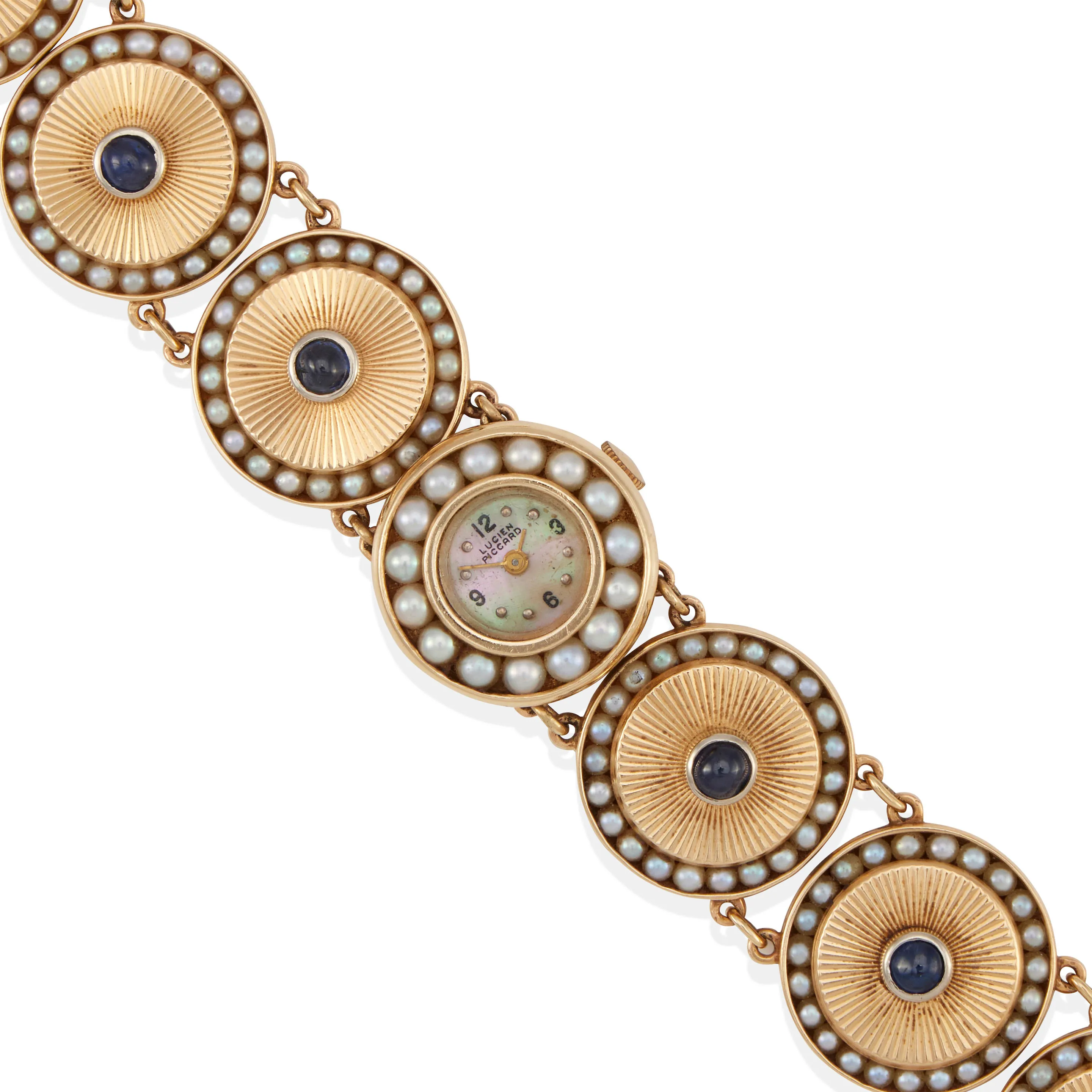 Lucien Piccard 22mm Yellow gold and Pearl Mother-of-pearl