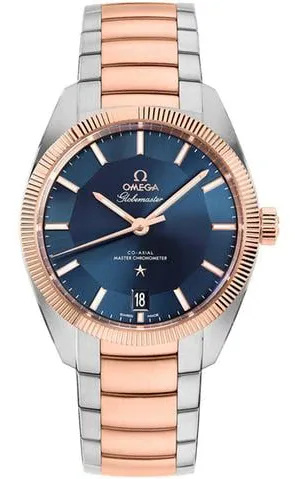 Omega Globemaster 130.20.39.21.03.001 39mm Yellow gold and Stainless steel Blue