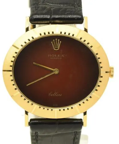 Rolex Cellini 4083 33mm Yellow gold Brown