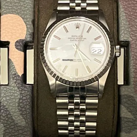 Rolex Datejust 36 16030 36mm Stainless steel White