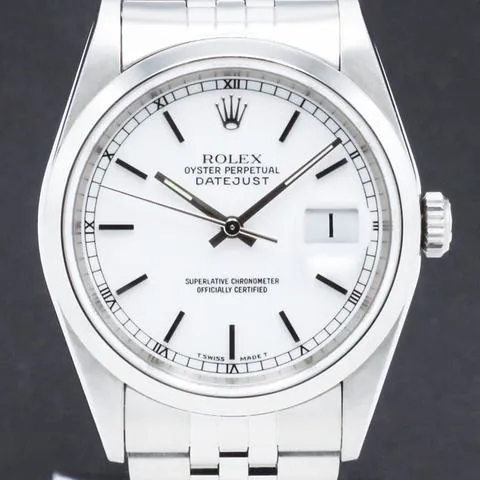 Rolex Datejust 36 16200 36mm Stainless steel White