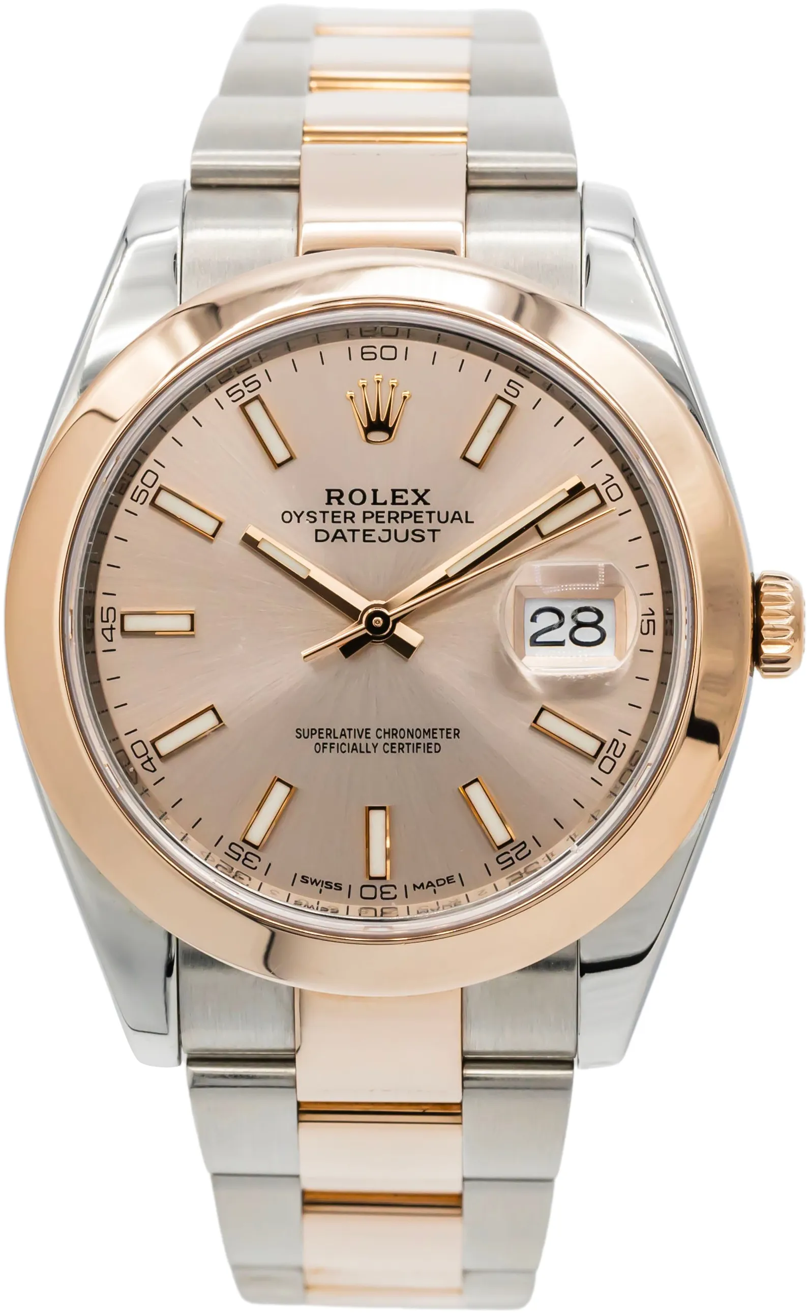 Rolex Datejust 41 126301 41mm Rose gold and Stainless steel Sundust Baton