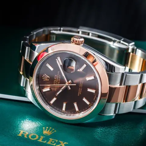 Rolex Datejust 41 126301 41mm Yellow gold and Stainless steel Brown