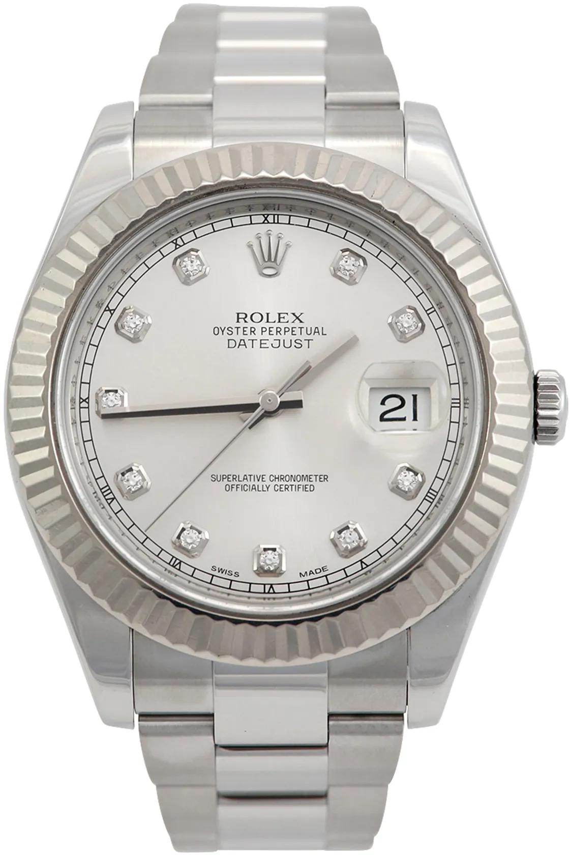 Rolex Datejust II 116334 41mm White gold and Stainless steel Silver