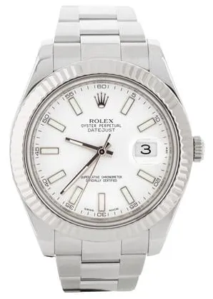 Rolex Datejust II 116334 41mm Stainless steel White