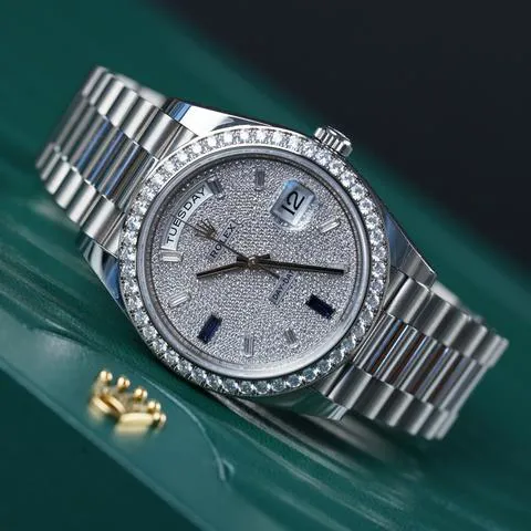 Rolex Day-Date 40 228349RBR 40mm White gold Silver