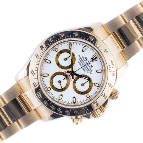 Rolex Daytona 116528 40mm Yellow gold White