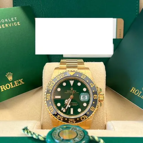 Rolex GMT-Master II 116718LN 40mm Yellow gold Green