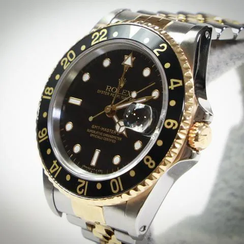 Rolex GMT-Master II 16713 40mm Yellow gold and Stainless steel Black