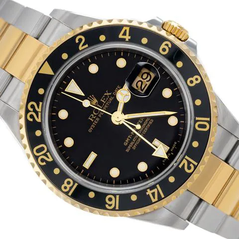 Rolex GMT-Master II 16713 40mm Yellow gold and Stainless steel Black