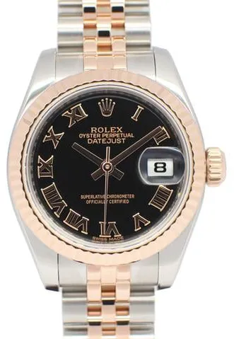 Rolex Lady-Datejust 179171 26mm Yellow gold and Stainless steel Black