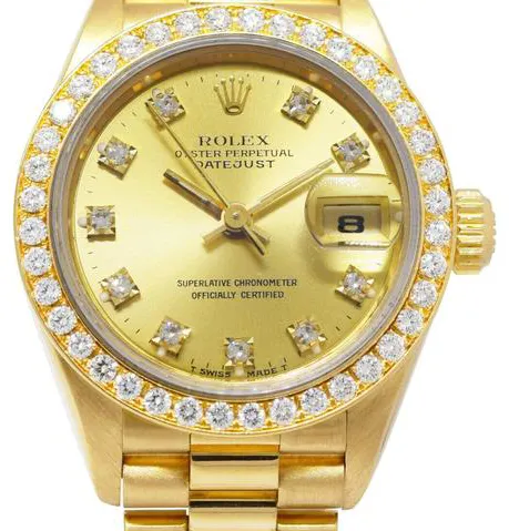 Rolex Lady-Datejust 69178 26mm Yellow gold Champagne