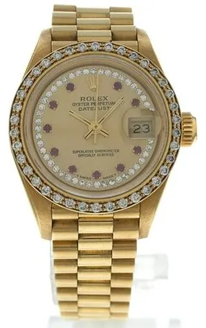 Rolex Lady-Datejust 69178 26mm Yellow gold Champagne