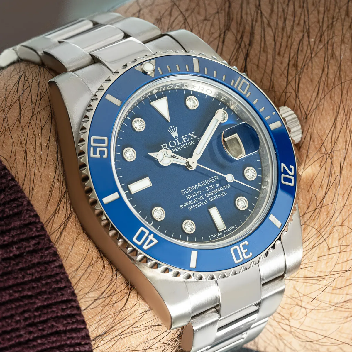 Rolex Submariner 116619LB 40mm White gold Blue Diamond 4