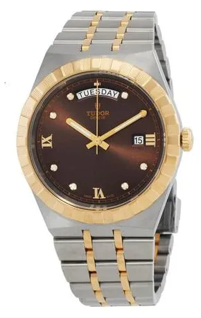 Tudor Royal M28603-0008 41mm Yellow gold and Stainless steel Brown 5