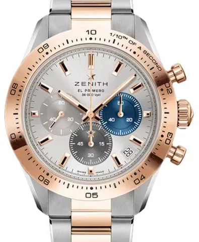 Zenith Chronomaster Sport 51.3100.3600/69.M3100 41mm Yellow gold and Stainless steel Silver