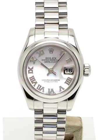 Rolex Lady-Datejust 179166 26mm Platinum Silver