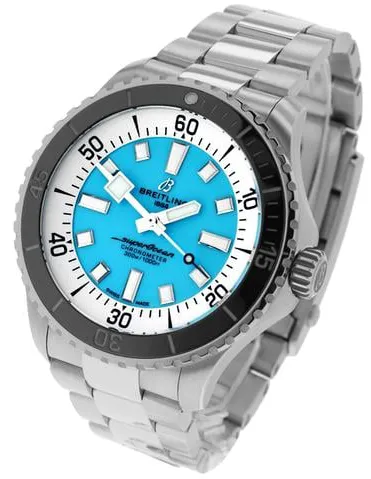 Breitling Superocean A17376211L2S1 44mm Stainless steel Turquoise