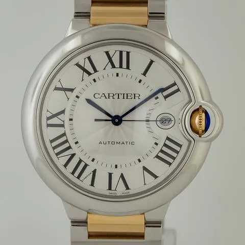 Cartier Ballon Bleu W69009Z3 42mm Yellow gold and Stainless steel Silver