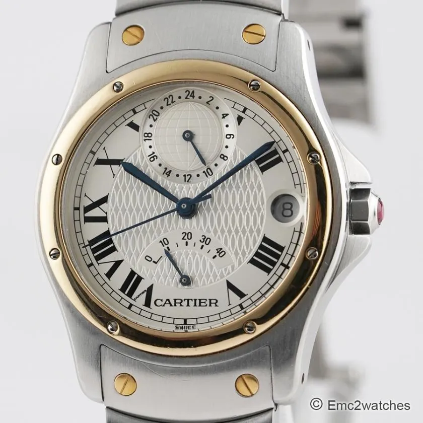 Cartier Santos Ronde 33mm Yellow gold and Stainless steel White