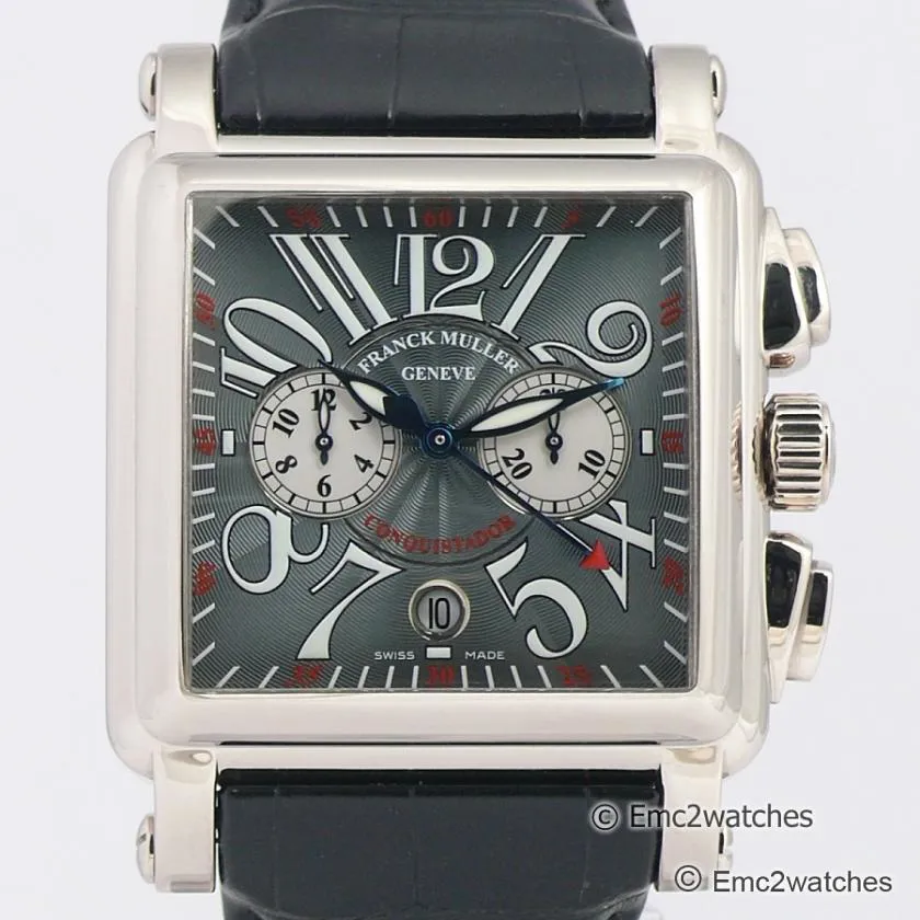 Franck Muller Conquistador Cortez 10000CC 41mm White gold Silvered grey